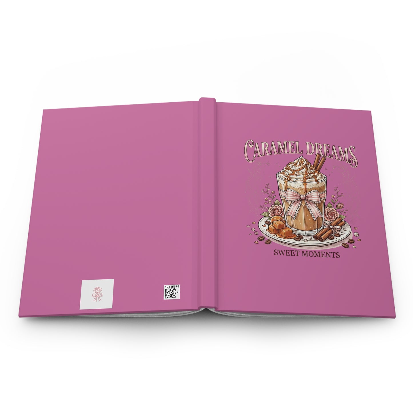 Caramel Dreams Aesthetic Hardcover Journal | Coquette Coffee Notebook