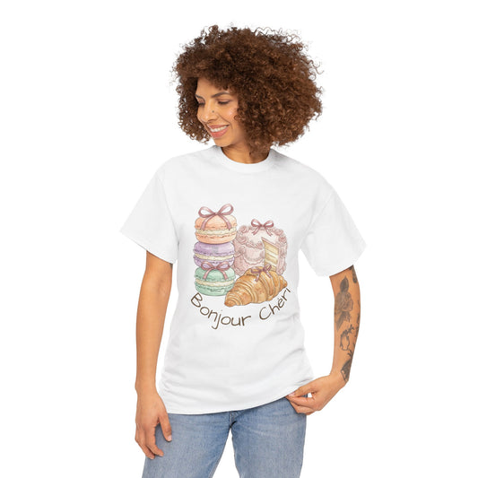 "Bonjour Chéri" Vintage French Bakery Coquette Tee