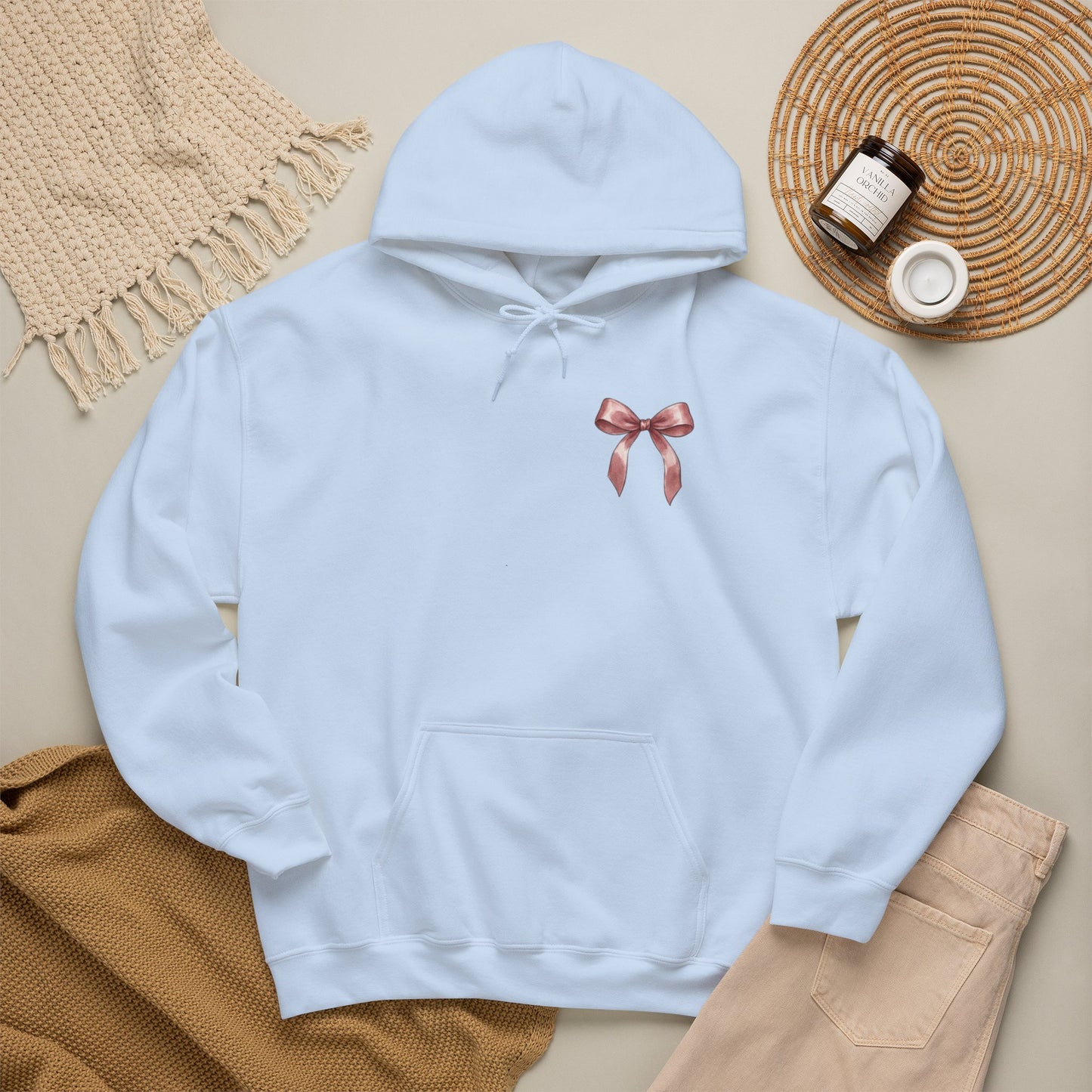 Coquette Bow Tea Party Hoodie | Aesthetic Cherry & Bow Print Oversized Sweatshirt