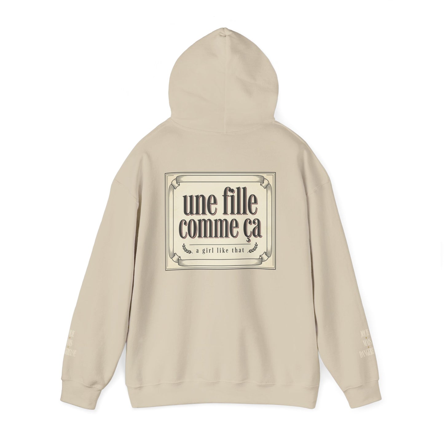 French Coquette Hoodie — "née pour fleurir" Floral Perfume Vintage Editorial Sweatshirt