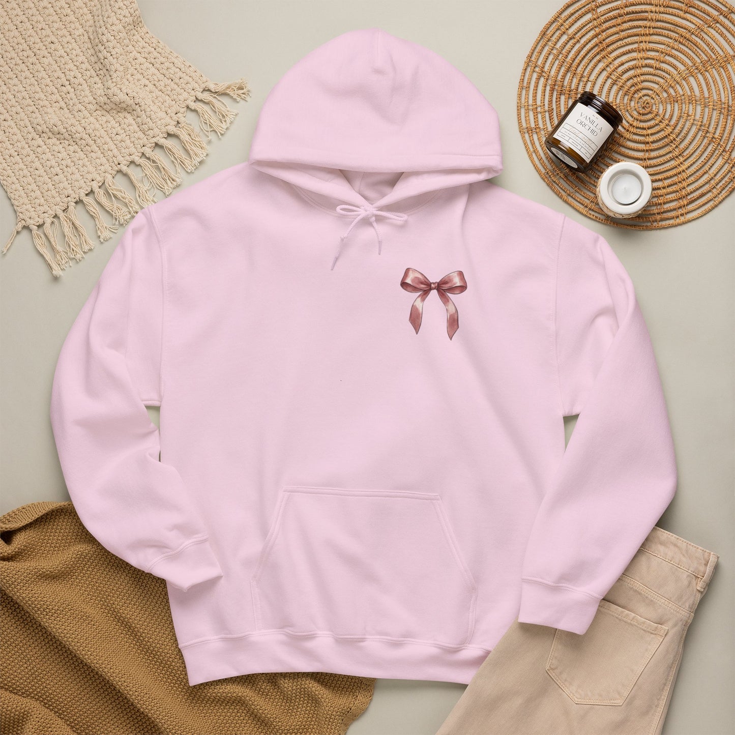 Coquette Bow Tea Party Hoodie | Aesthetic Cherry & Bow Print Oversized Sweatshirt