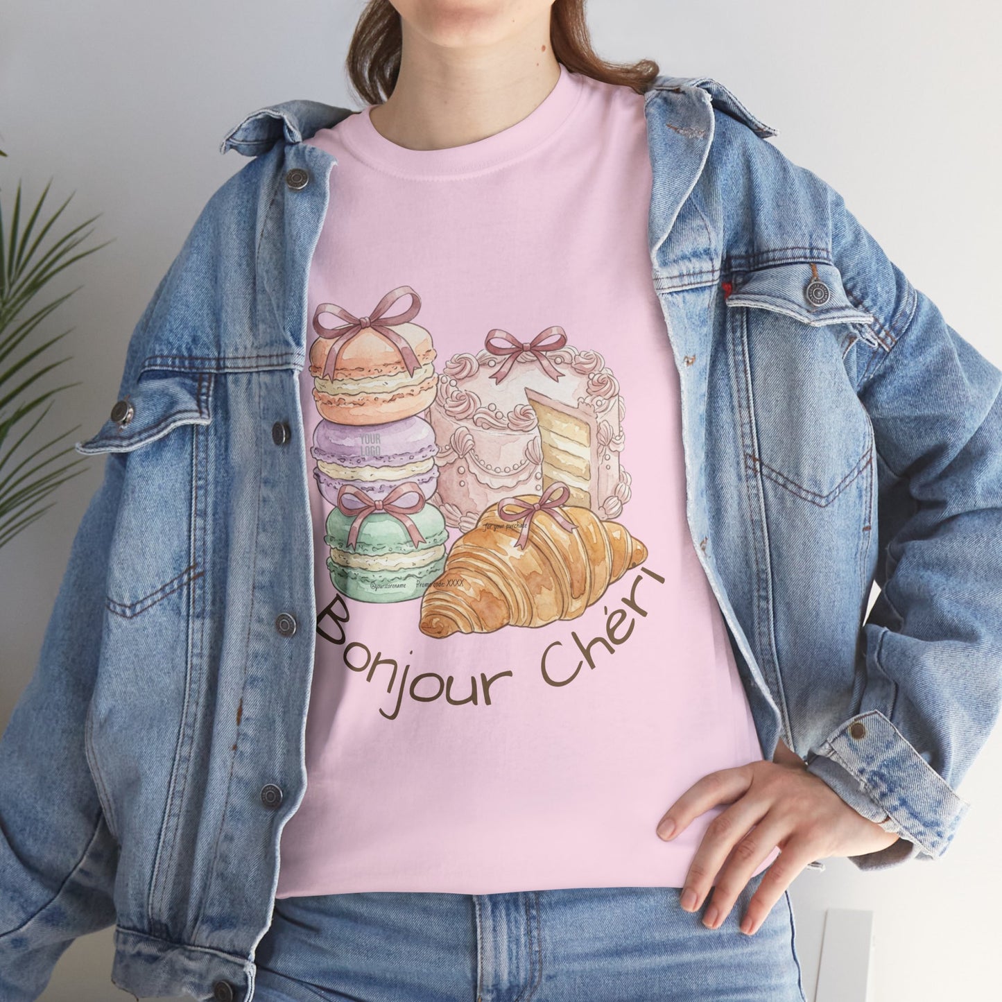 "Bonjour Chéri" Vintage French Bakery Coquette Tee