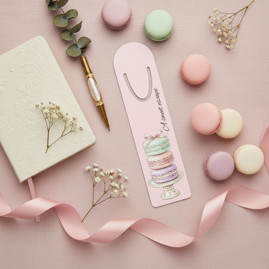 "A Sweet Escape" Macaron Bookmark | Coquette Aesthetic Reading Accessory