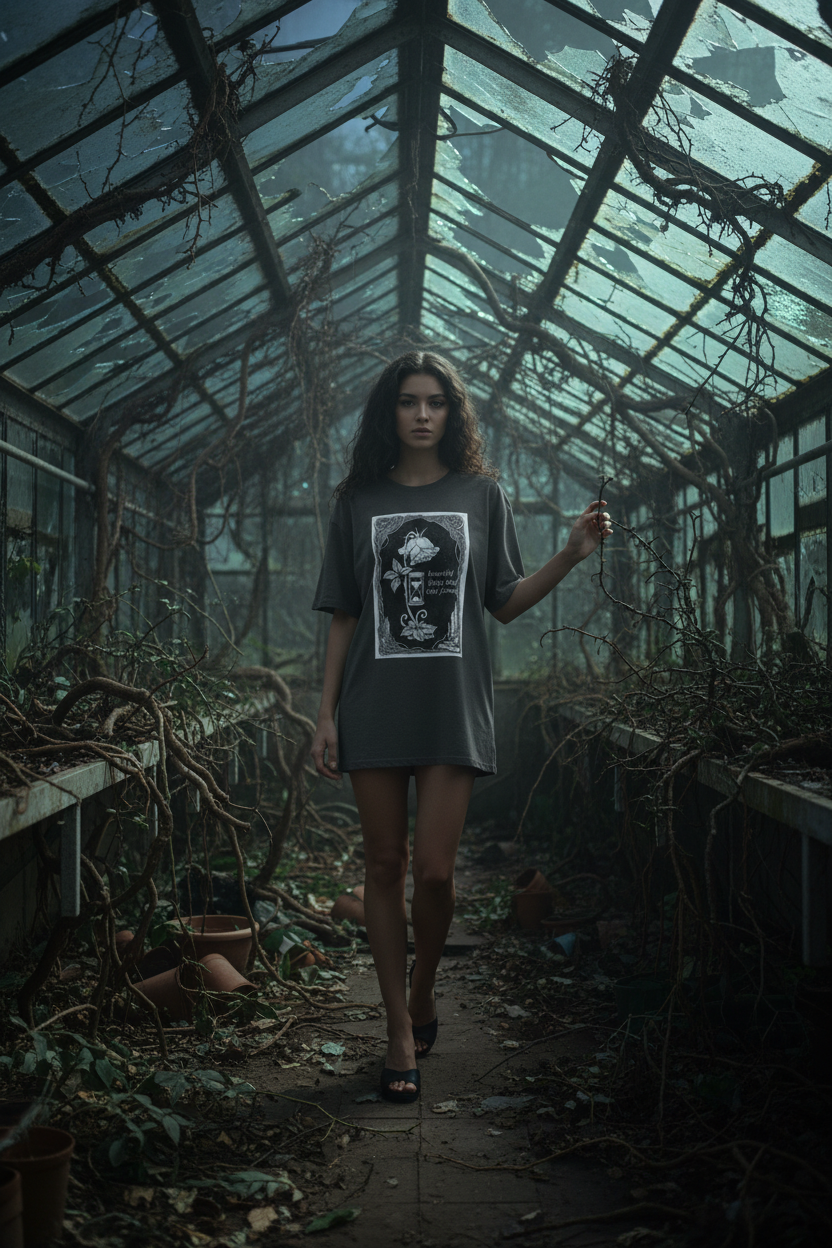 Beautiful Things Don't Last Forever Rose Hourglass Tee | Dark Coquette Gothic Graphic T-Shirt – Petal & Power