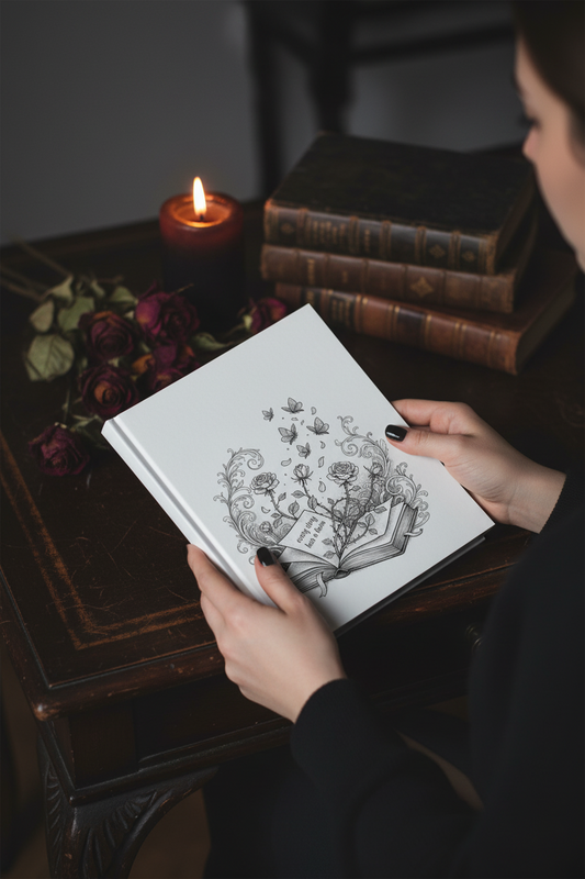 Every Story Has a Thorn Rose Butterfly Journal | Dark Coquette Gothic Bookish Hardcover Notebook – Petal & Power