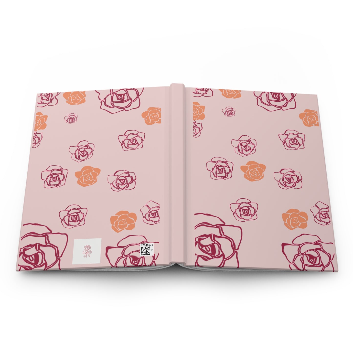 Patel & Power Elegant Dainty Rose Notebook – Matte Hardcover Lined Journal