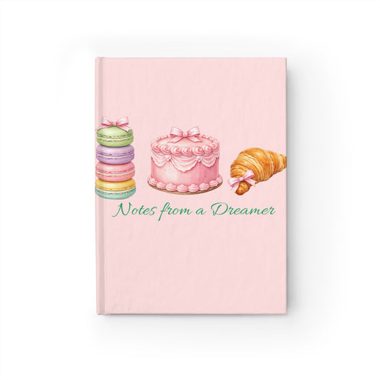 "Notes from a Dreamer" Blank Journal | Coquette Pastel Hardcover Notebook